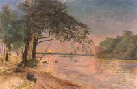 Wahlberg, Alfred - View Of Kronenberg Castle At Sunset